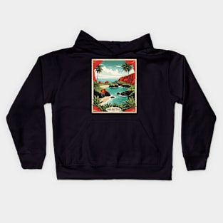 Islas Marietas Mexico Vintage Poster Tourism Kids Hoodie